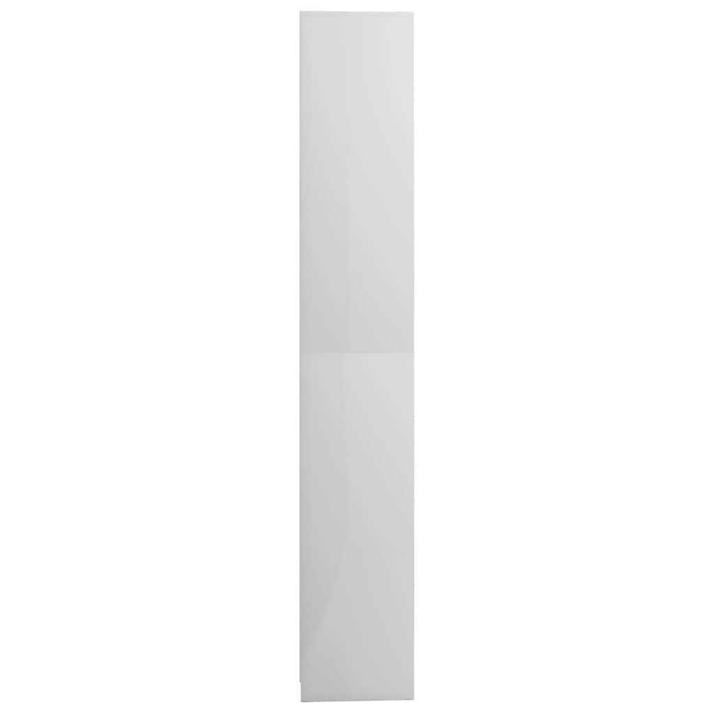 vidaXL badeværelsesskab 30x30x183,5 cm spånplade hvid højglans