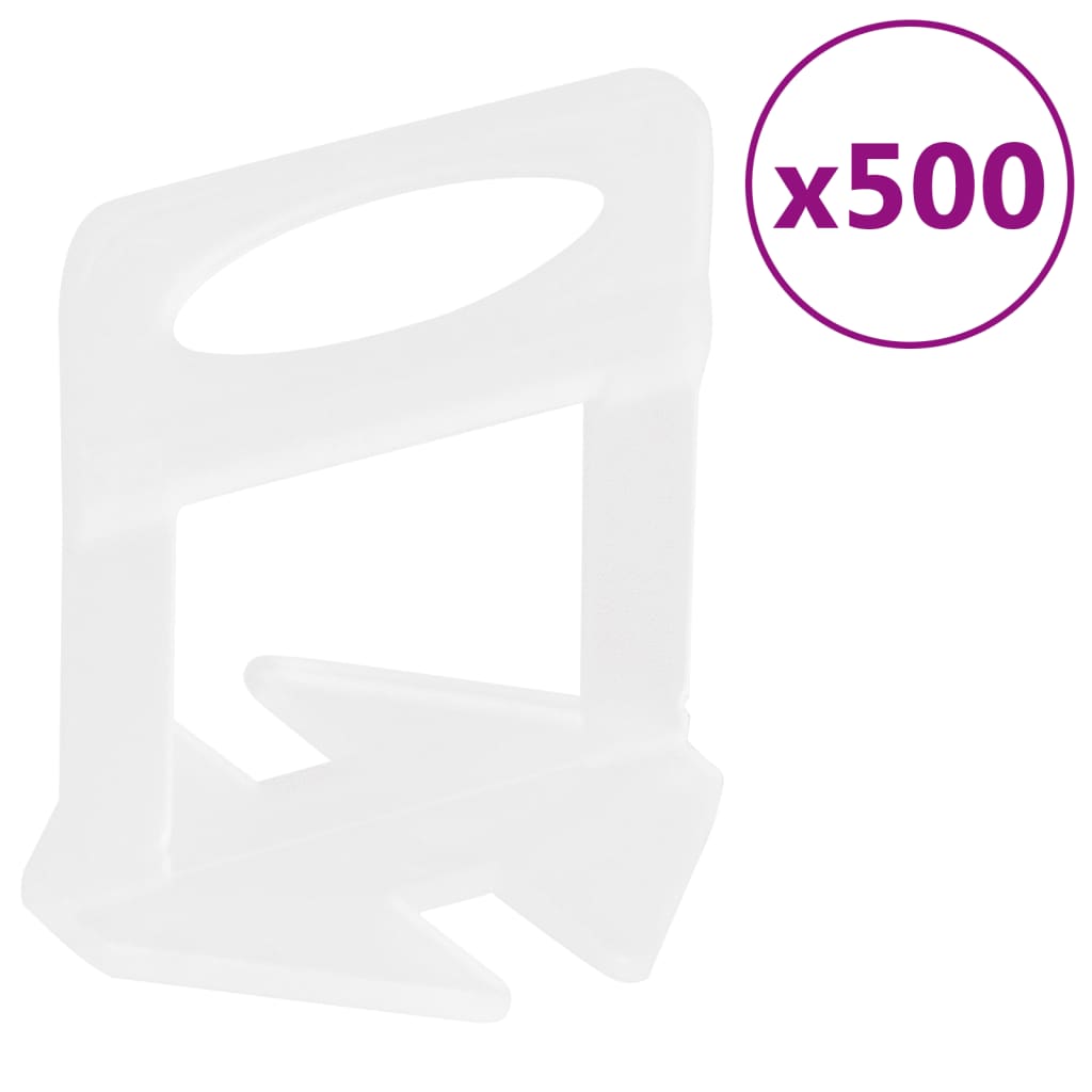 vidaXL nivelleringssystem til fliser 250 kiler 500 klips 2 mm