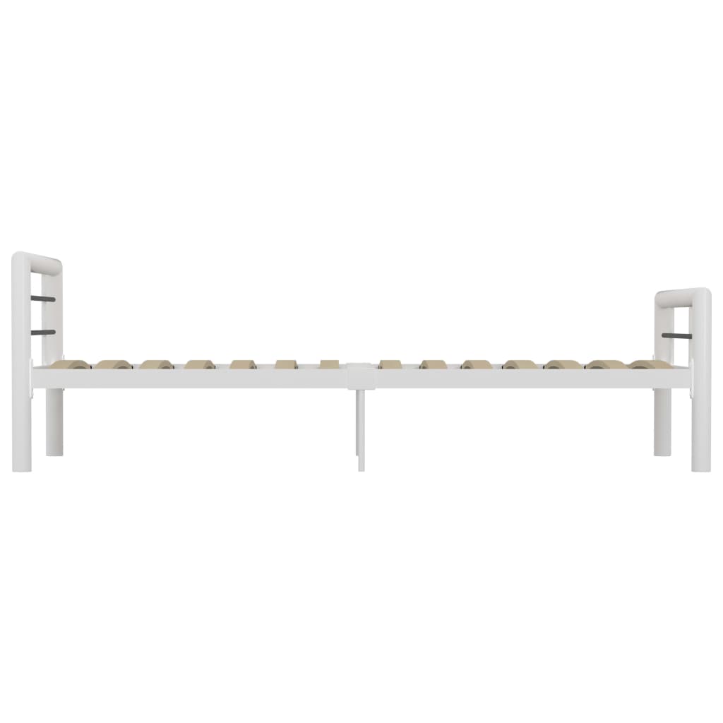 vidaXL sengestel 90x200 cm metal hvid og sort