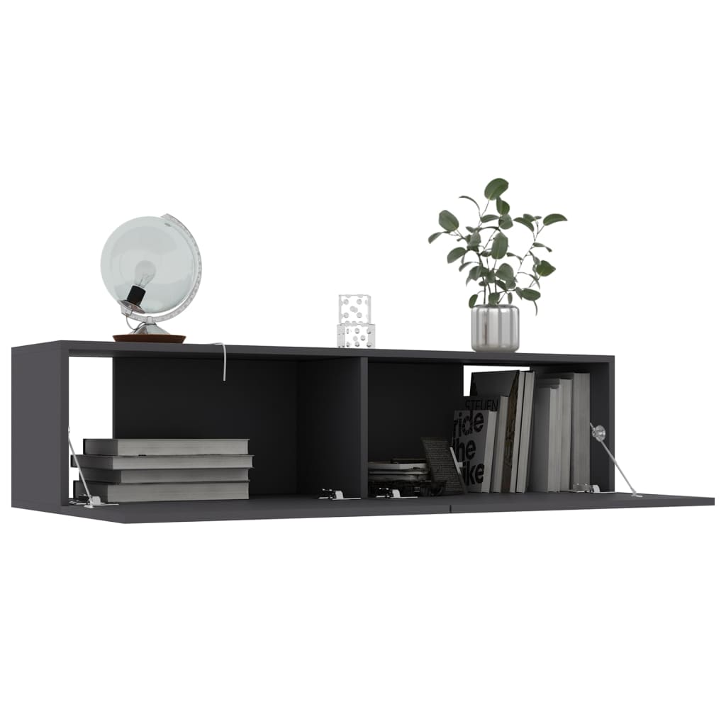 vidaXL tv-bord 120x30x30 cm konstrueret træ grå