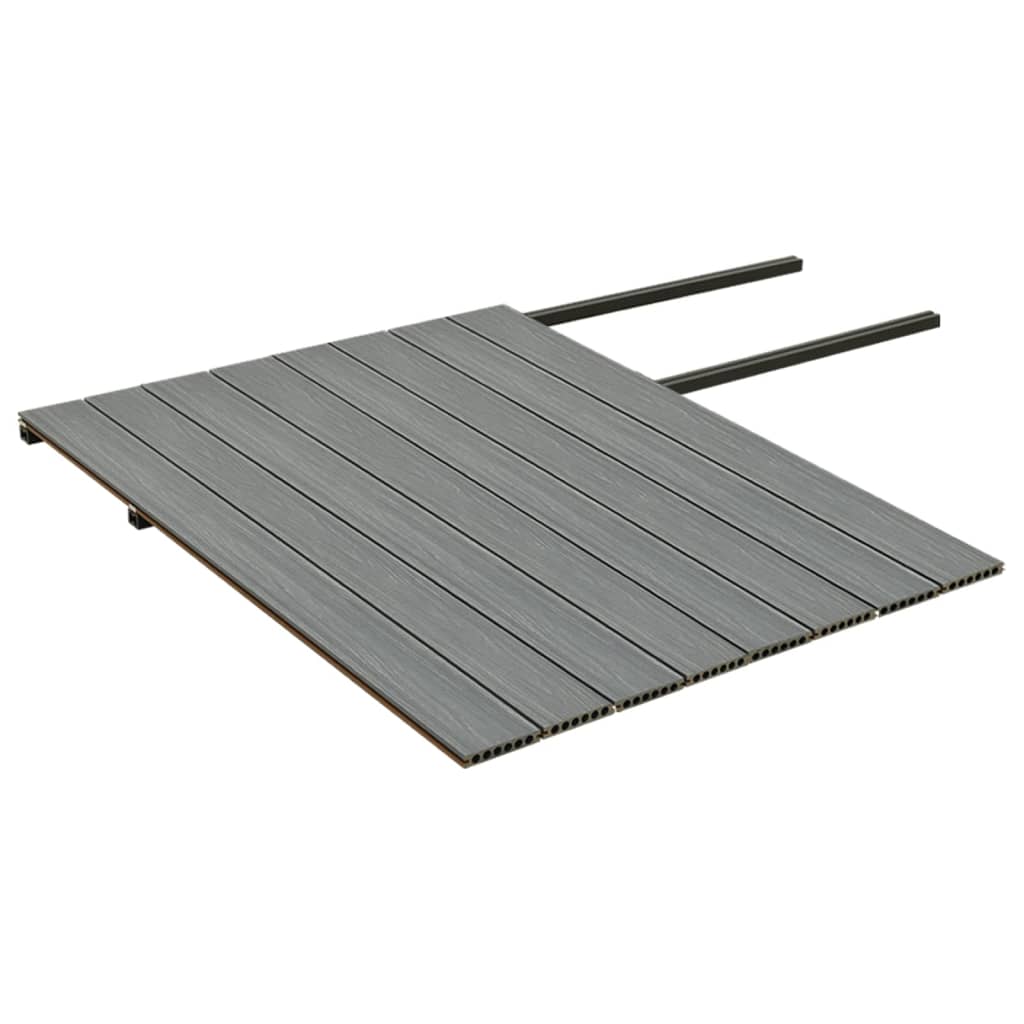 vidaXL terrassebrædder med tilbehør WPC 20 m² 4 m brun og grå