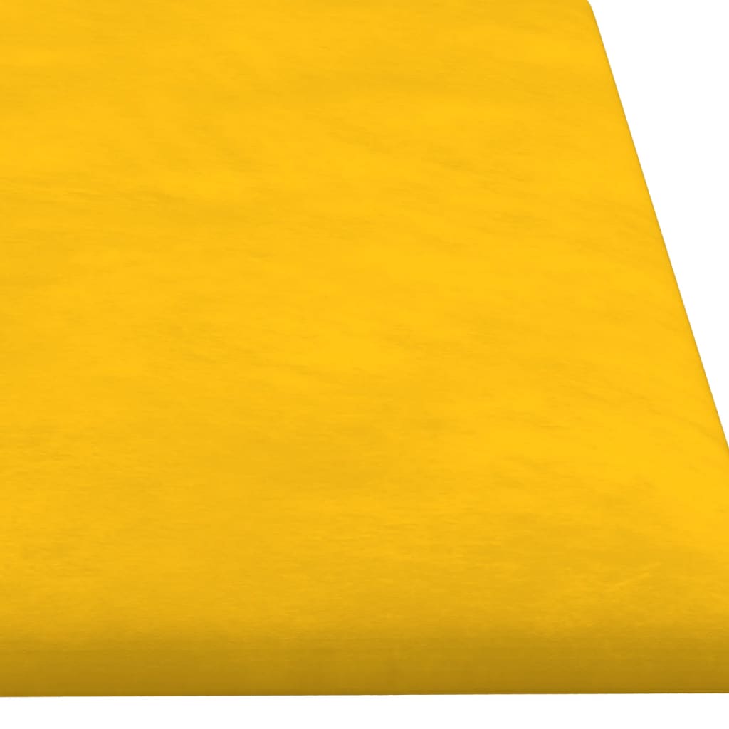 vidaXL vægpaneler 12 stk. 60x15 cm 1,08 m² fløjl gul