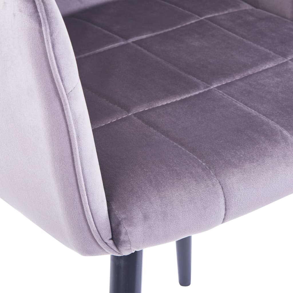 vidaXL spisebordsstole 2 stk. fløjl grå