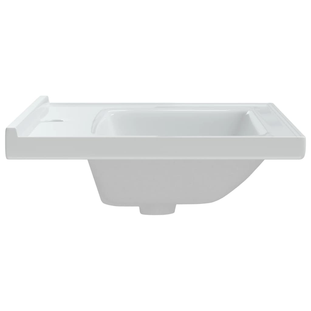 vidaXL badeværelsesvask 61x48x19,5 cm rektangulær keramisk hvid