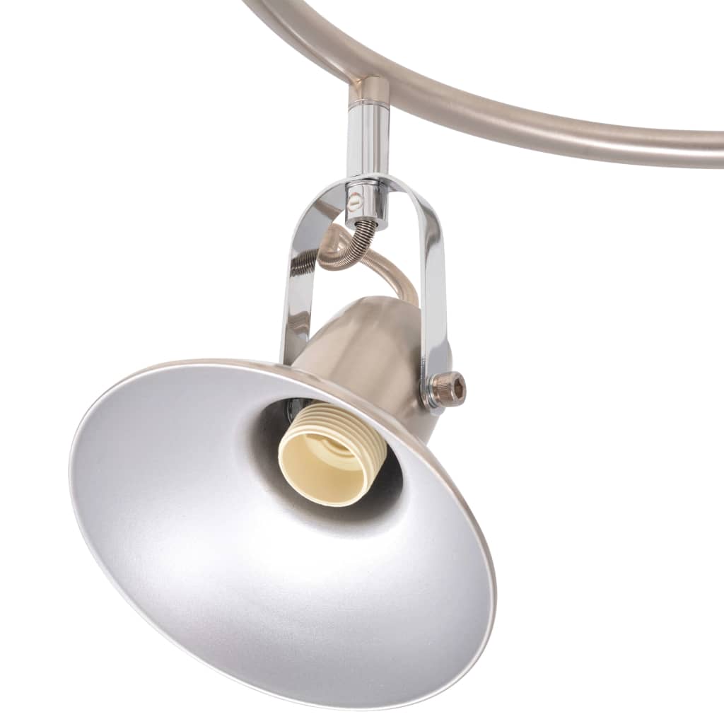 vidaXL loftslampe til 3 pærer E14 sølvfarvet