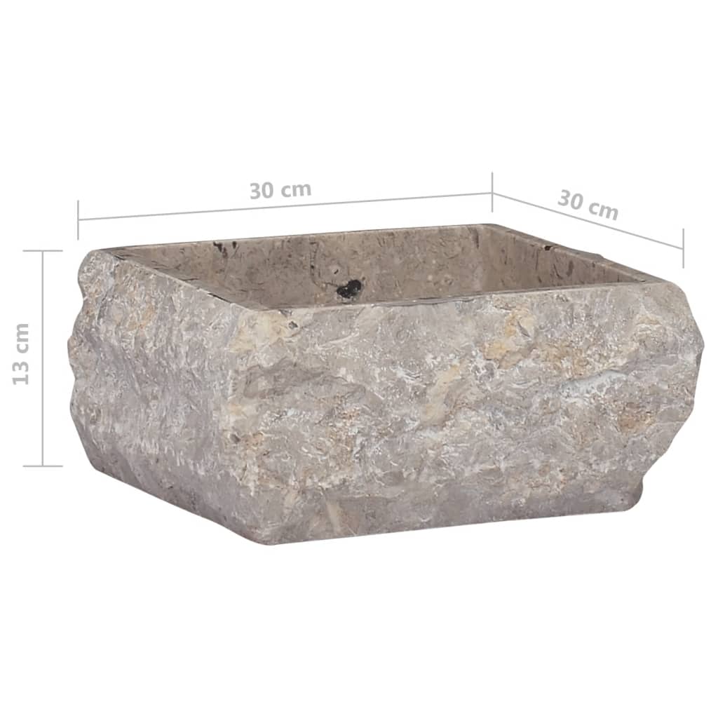 vidaXL håndvask 30x30x13 cm marmor grå