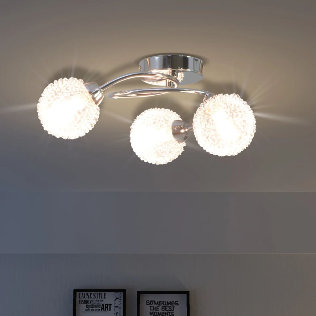 vidaXL loftslampe med 3 LED-pærer G9 120 W