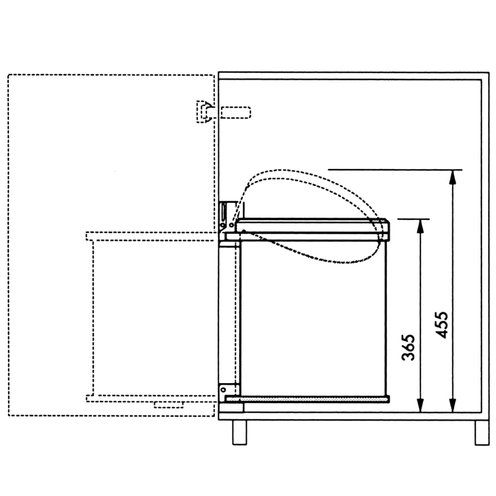 Hailo skabsskraldespand Compact-Box str. M 15 l rustfrit stål 3555-101