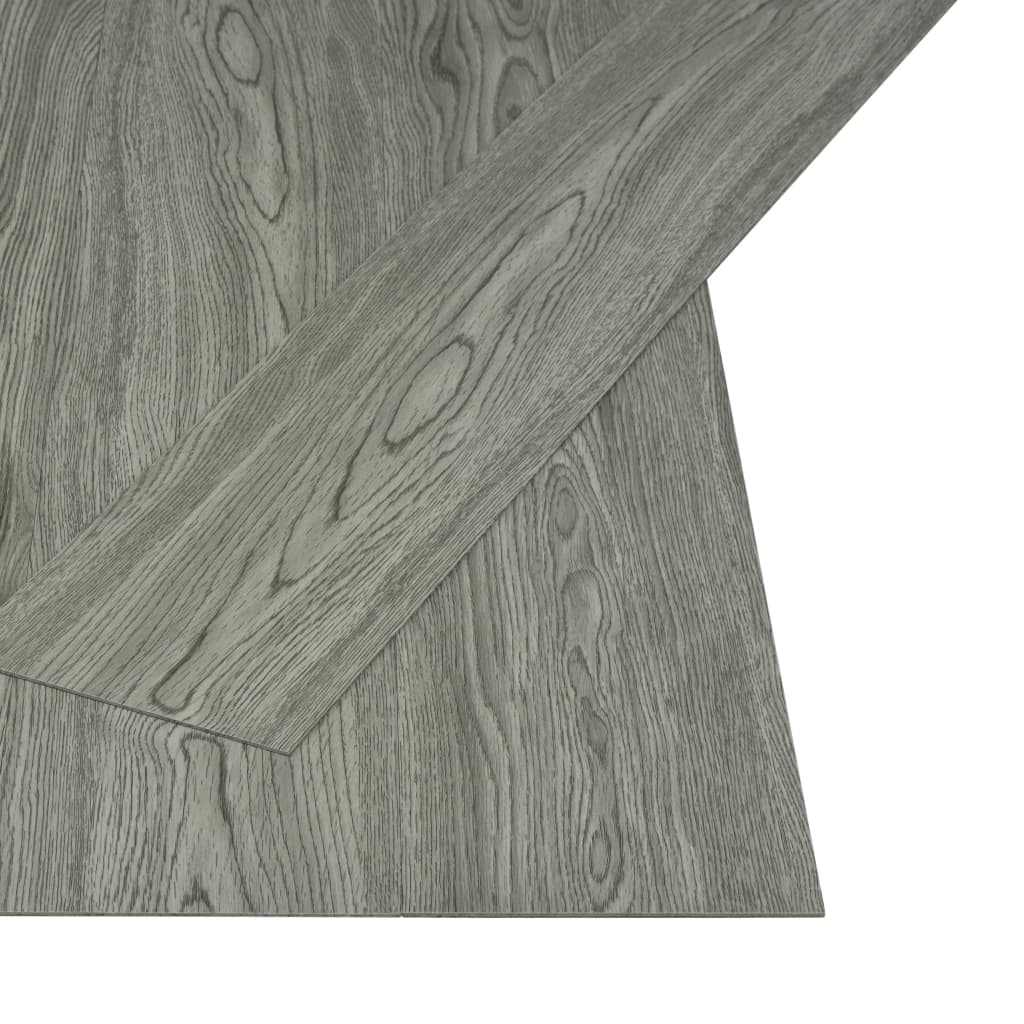 vidaXL selvklæbende gulvbrædder 4,46 m² 3 mm PVC grå