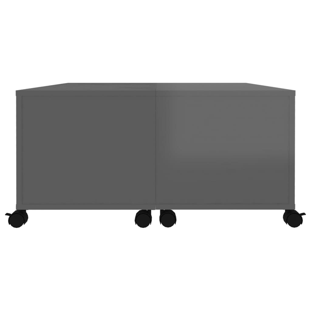 vidaXL sofabord 75x75x38 cm spånplade grå højglans