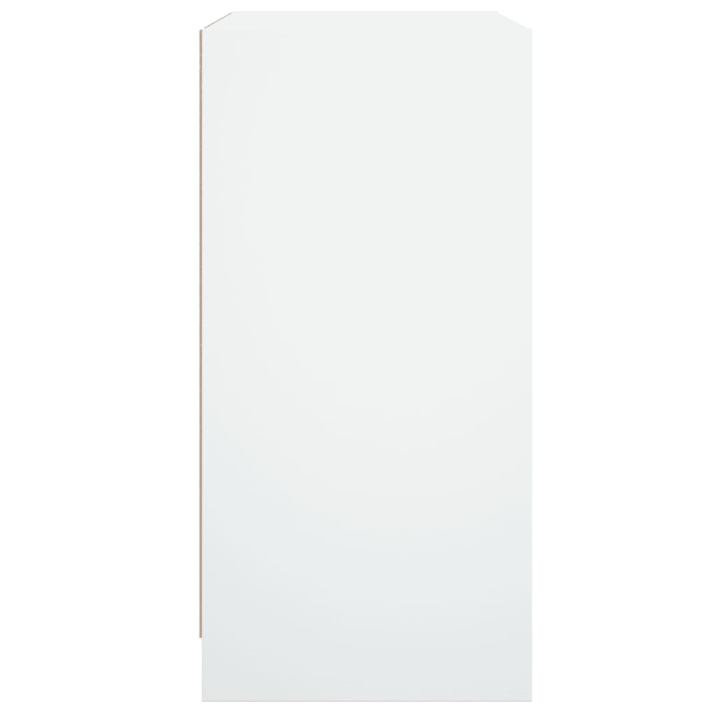 vidaXL skab med glaslåger 68x37x75,5 cm hvid