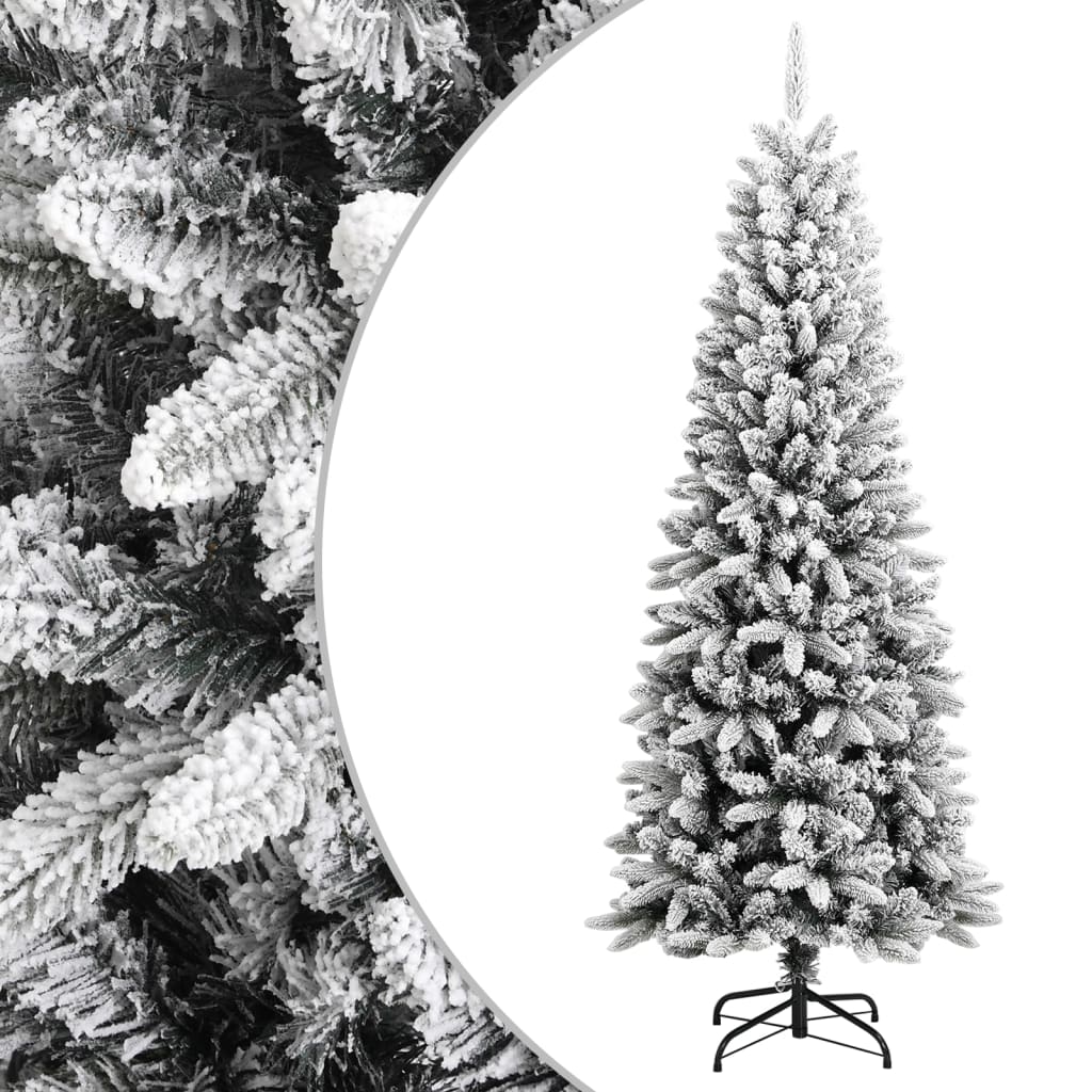 vidaXL kunstigt juletræ med sne 180 cm PVC og PE