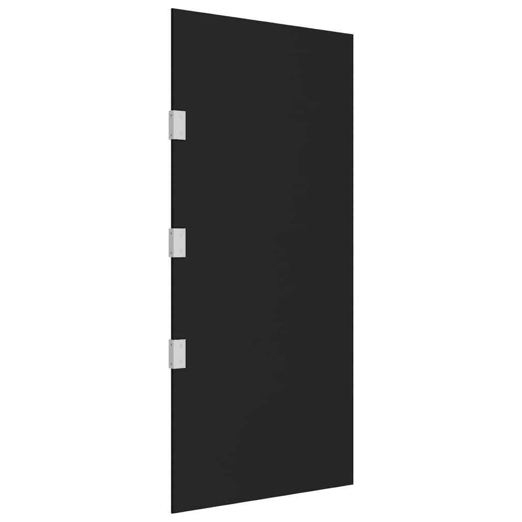 vidaXL sidepanel til dørbaldakin 50x100 cm hærdet glas sort