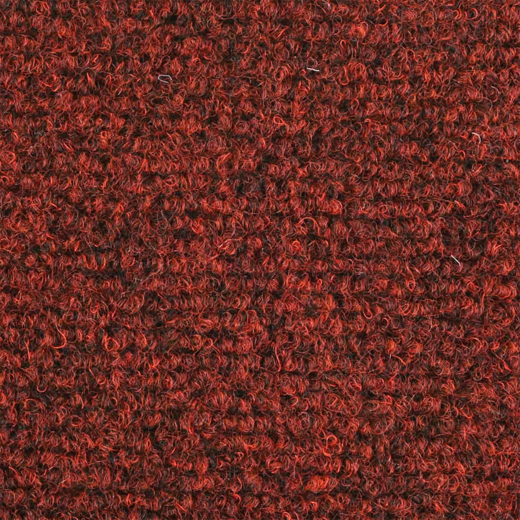 vidaXL selvklæbende trappemåtter 5 stk. 56x17x3 cm tuftet rød