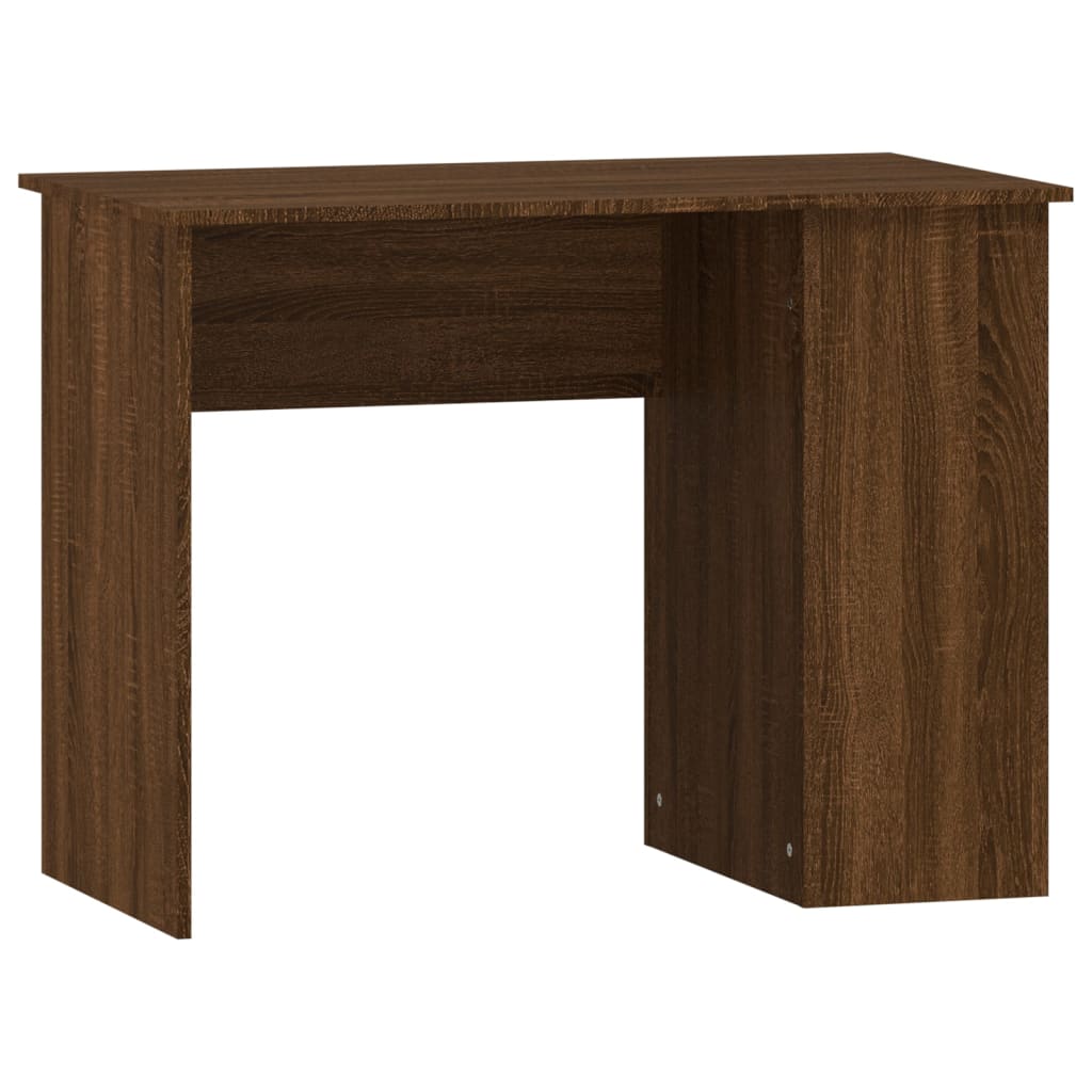 vidaXL skrivebord 100x55x75 cm konstrueret træ brun egetræsfarve