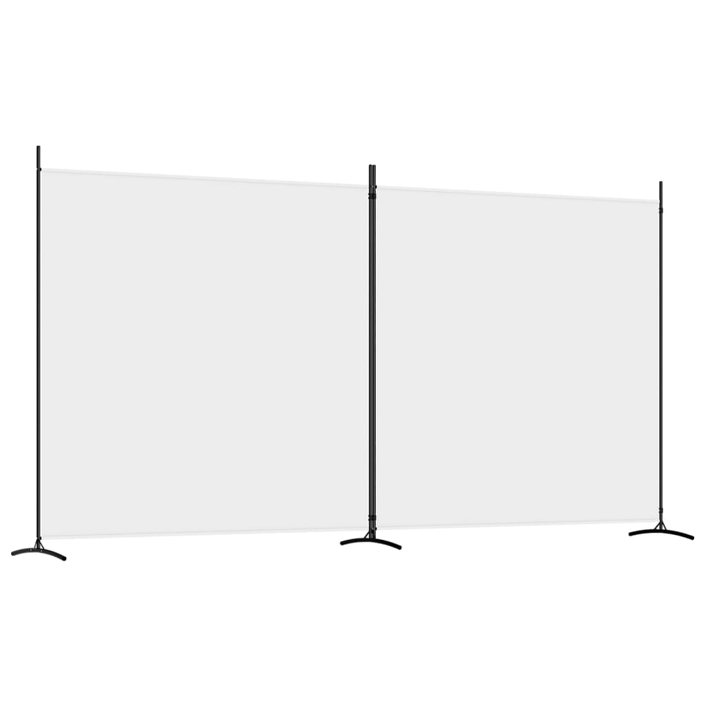 vidaXL 2-panels rumdeler 348x180 cm stof hvid