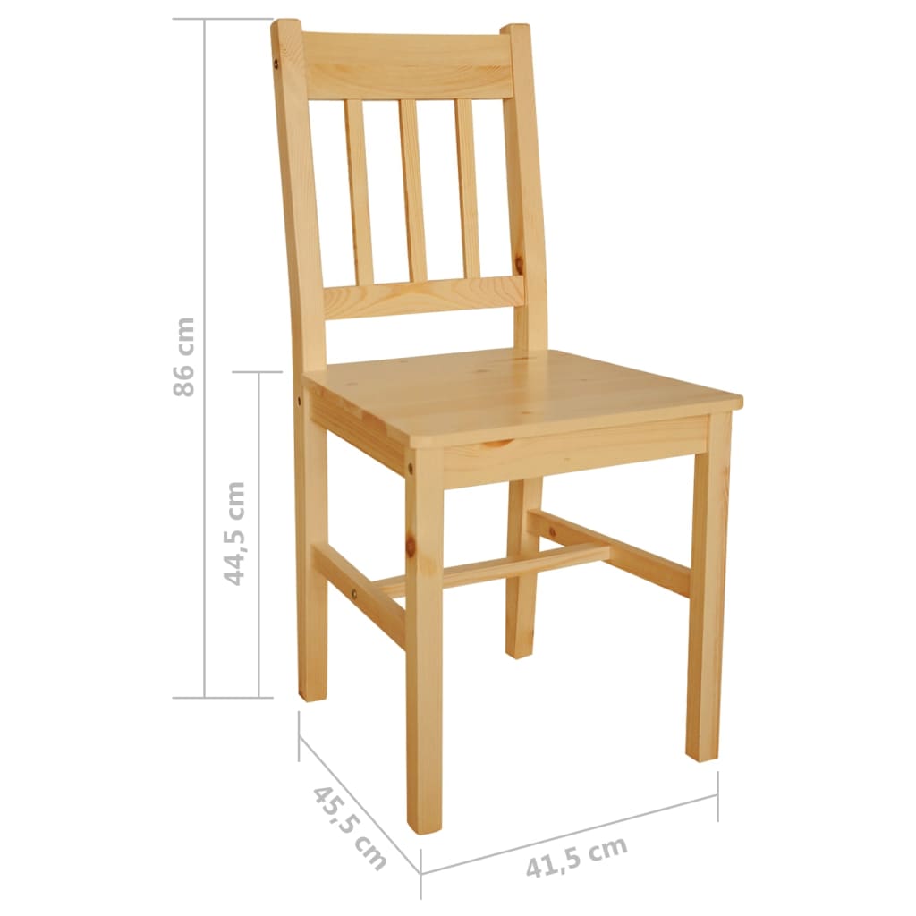 vidaXL spisebordsstole 4 stk. fyrretræ