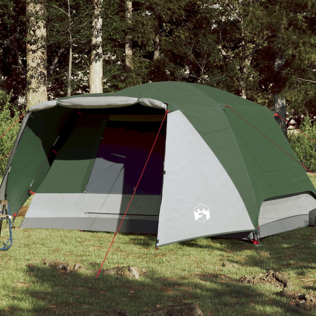 vidaXL 4-personers campingtelt med fortelt vandtæt grøn