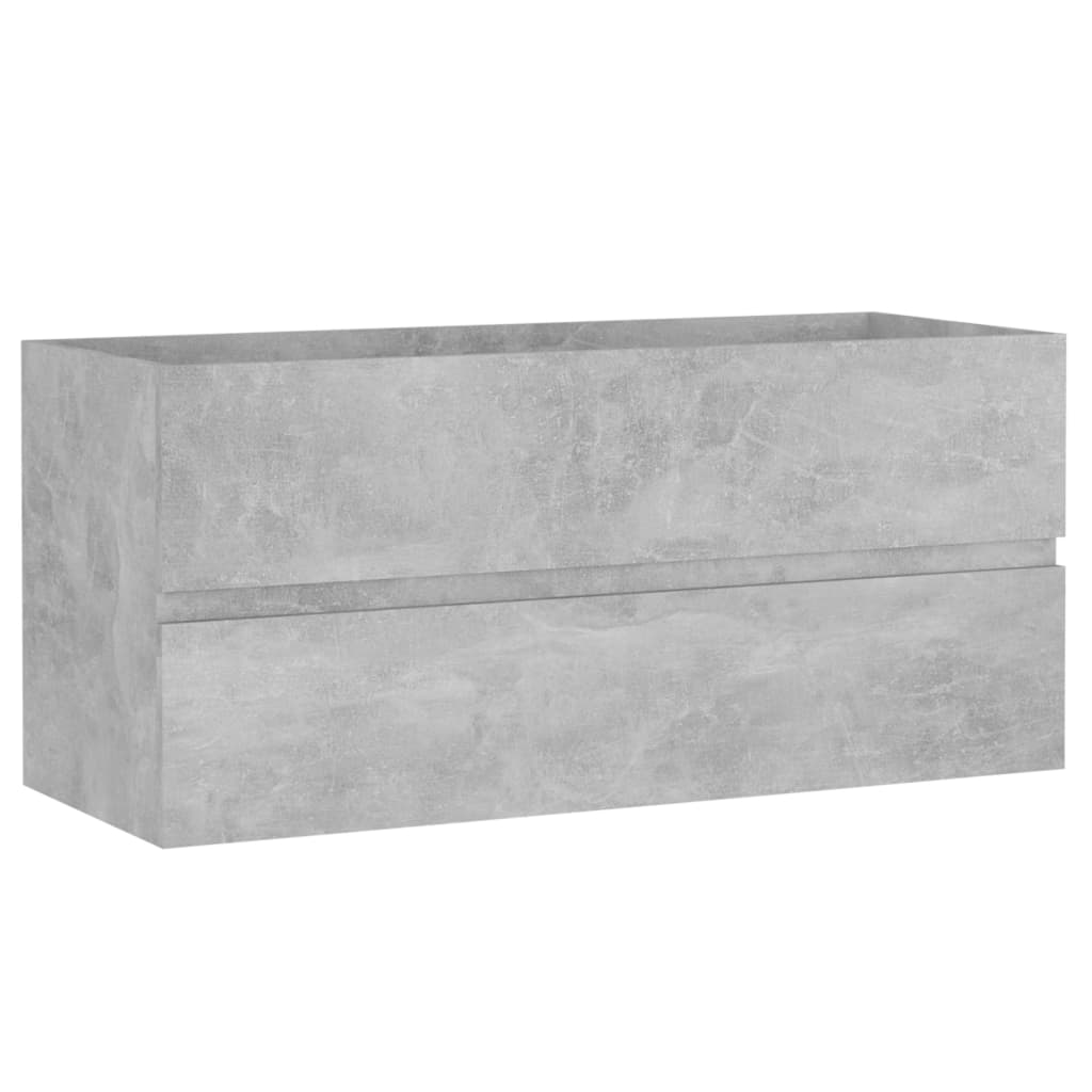 vidaXL vaskeskab 100x38,5x45 cm spånplade betongrå