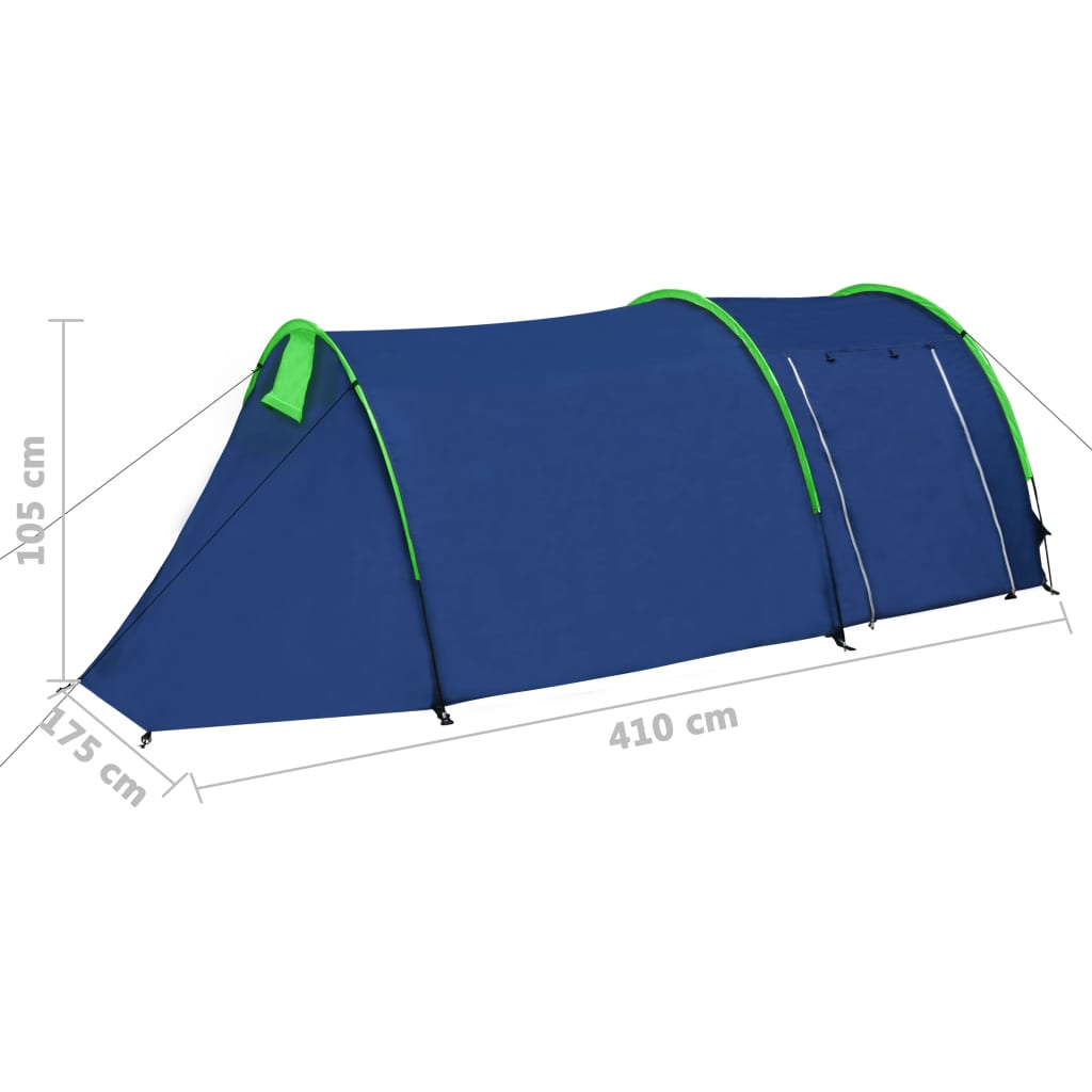 vidaXL campingtelt 4 personer blå og grøn