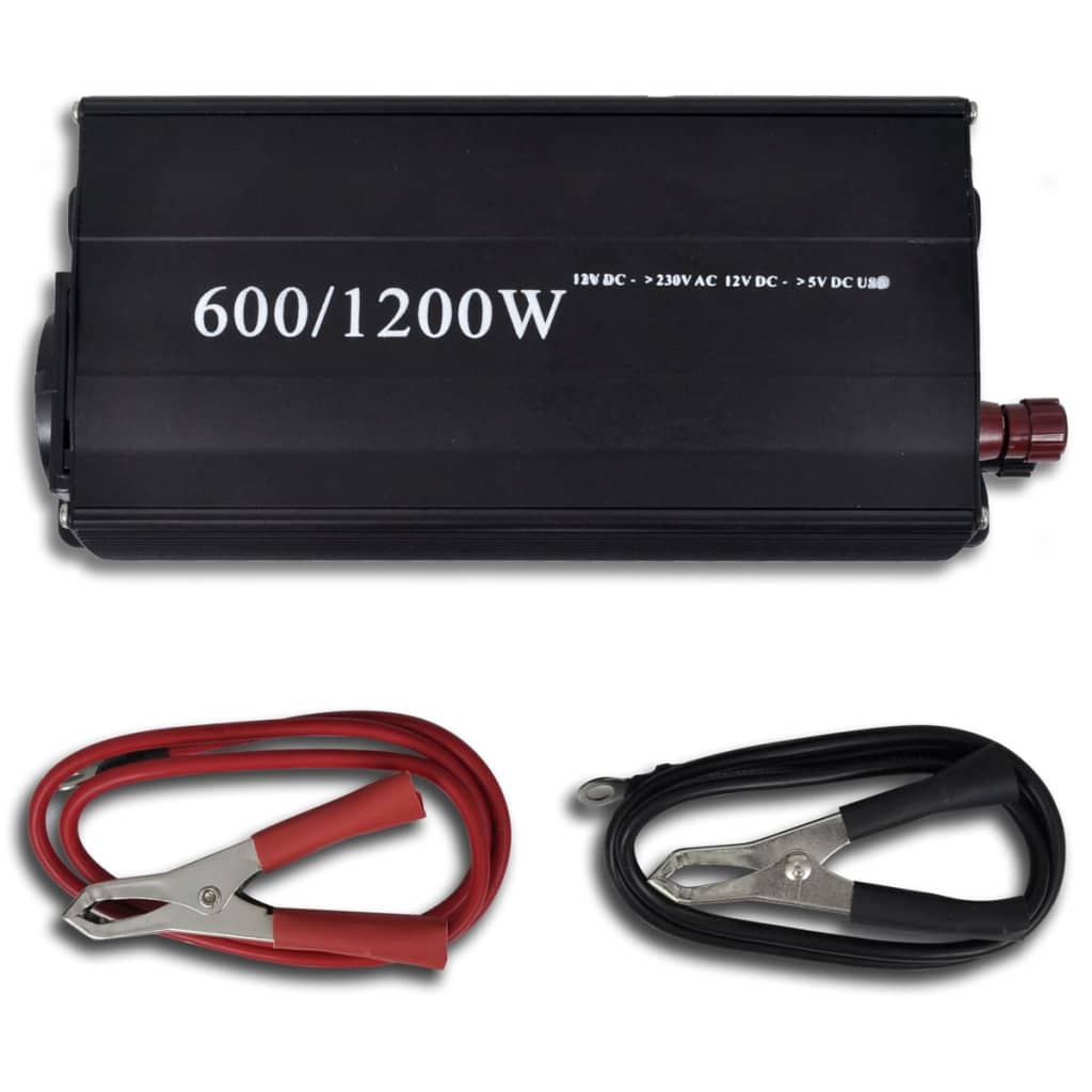 Spændingskonverter 600-1200 W med USB