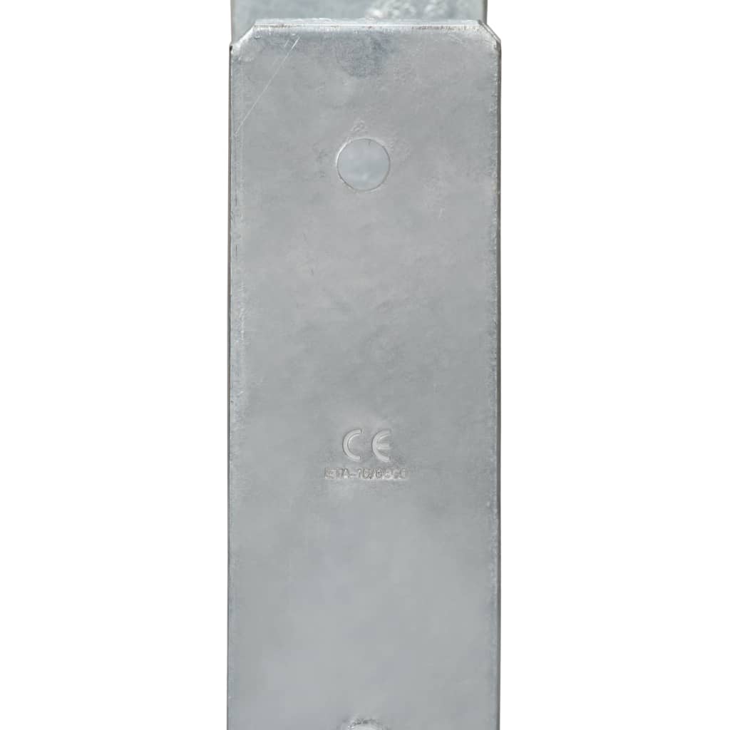vidaXL hegnspløkker 2 stk. 7x6x60 cm galvaniseret stål sølvfarvet