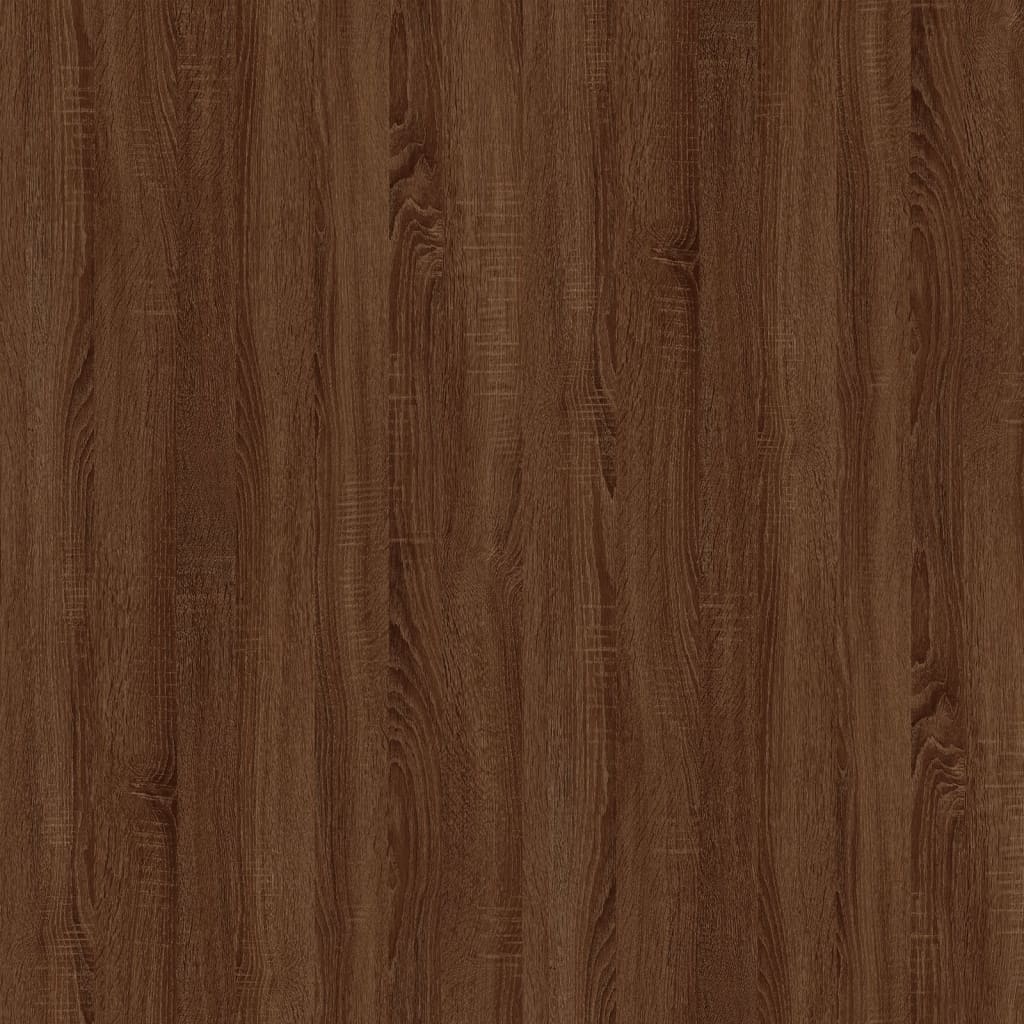 vidaXL sofabord 50x50x35 cm konstrueret træ brun egetræsfarve