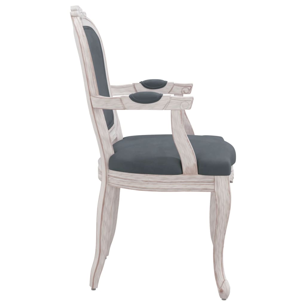 vidaXL spisebordsstole 2 stk. 62x59,5x100,5 cm velour mørkegrå