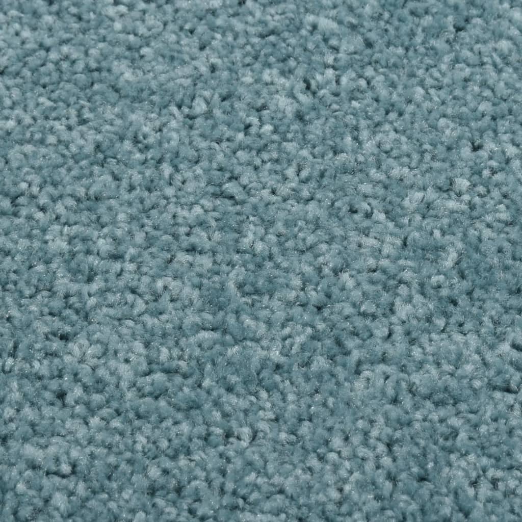 vidaXL gulvtæppe 240x340 cm kort luv blå