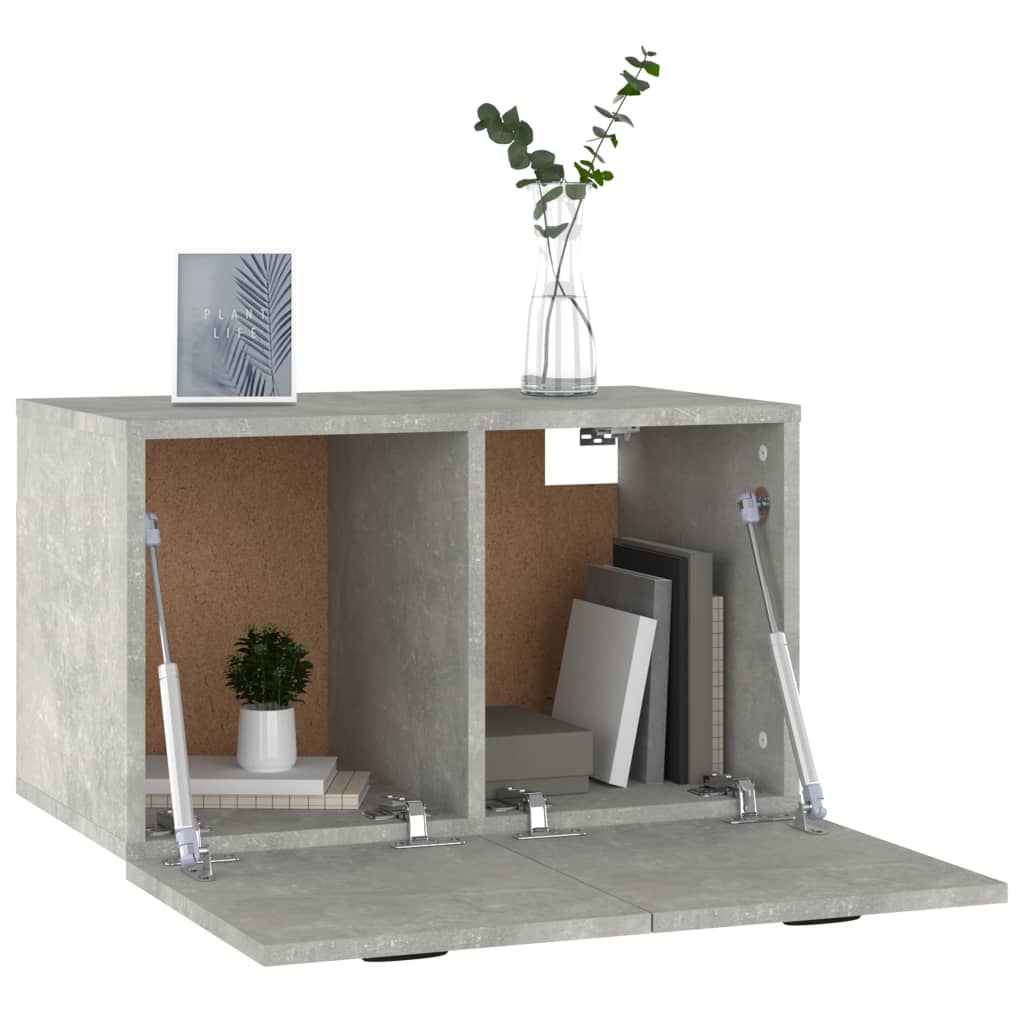 vidaXL vægskab 60x36,5x35 cm konstrueret træ betongrå