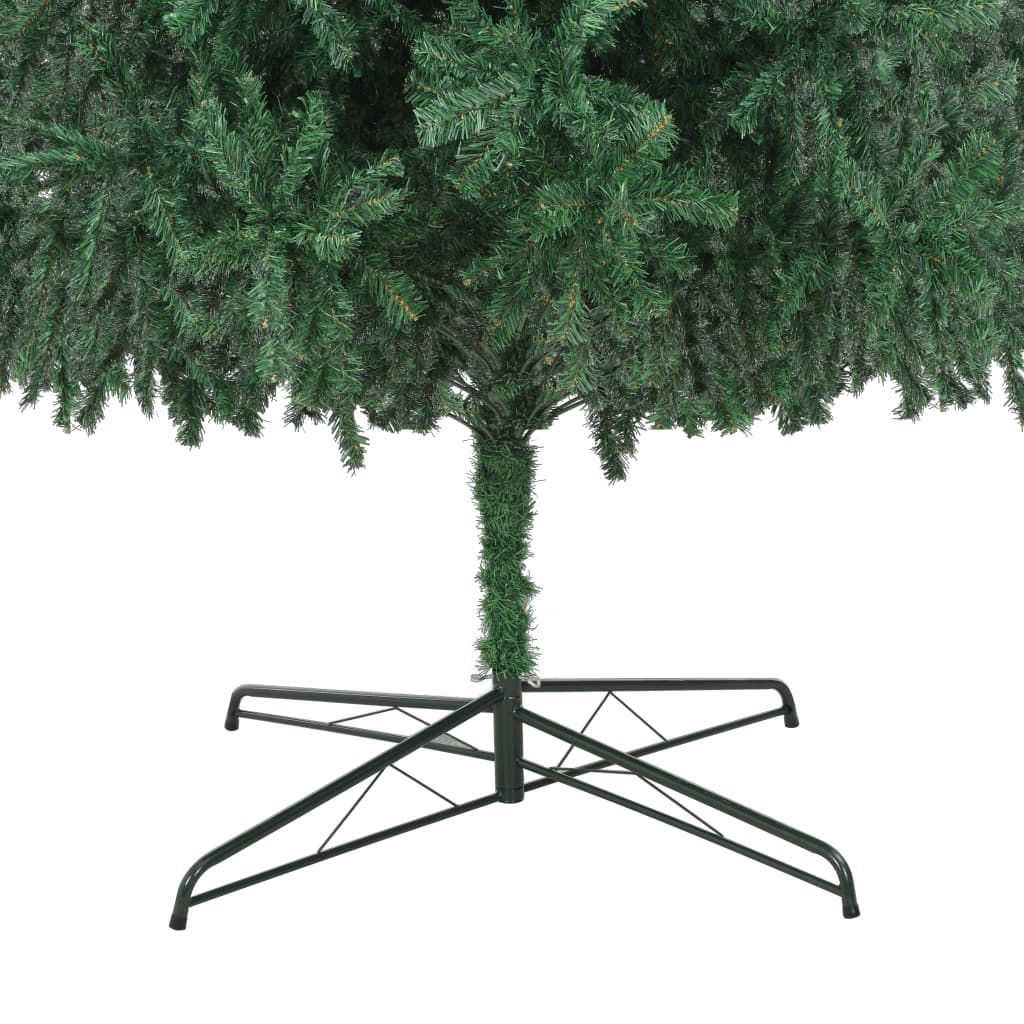 vidaXL kunstigt juletræ med LED-lys og kuglesæt 400 cm grøn