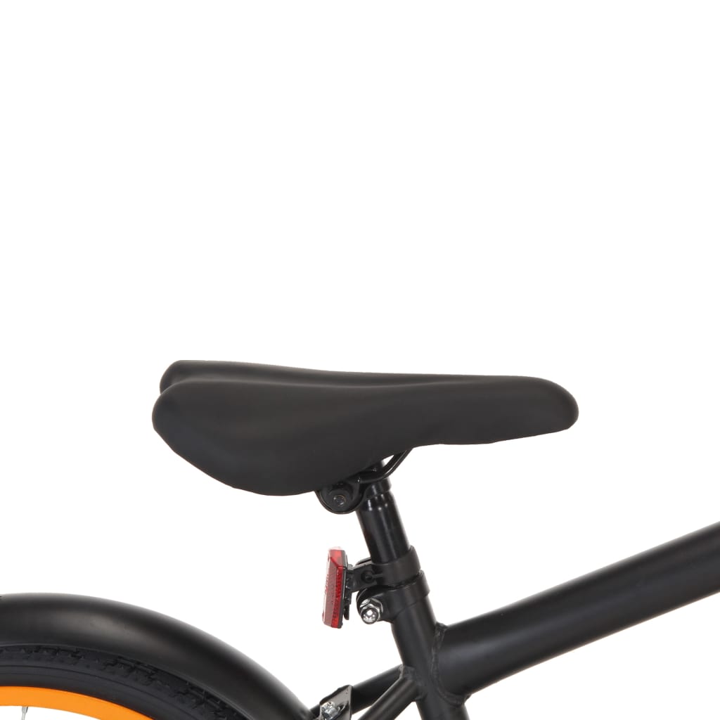 vidaXL børnecykel med frontlad 20 tommer sort og orange