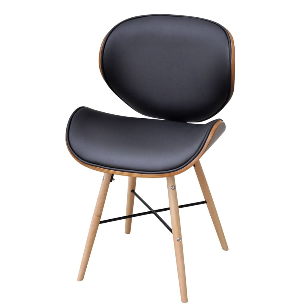 vidaXL spisebordsstole 6 stk. kunstlæder og bøjet træ