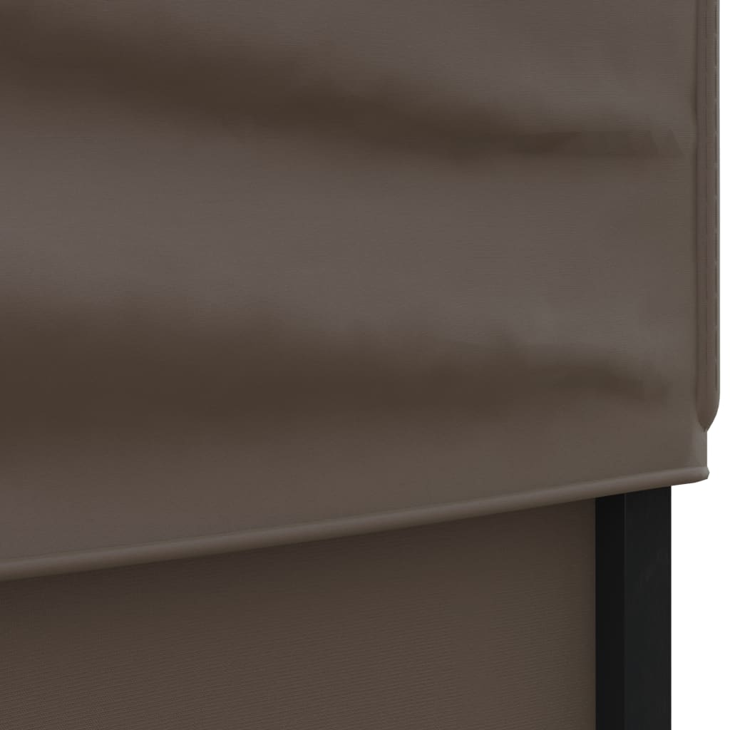 vidaXL foldbart festtelt med sidevægge 2x2 m gråbrun