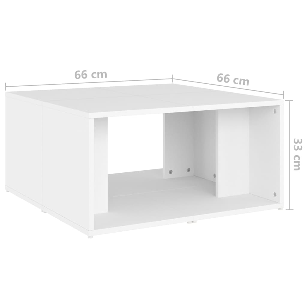 vidaXL sofabord 4 stk. 33x33x33 cm konstrueret træ hvid
