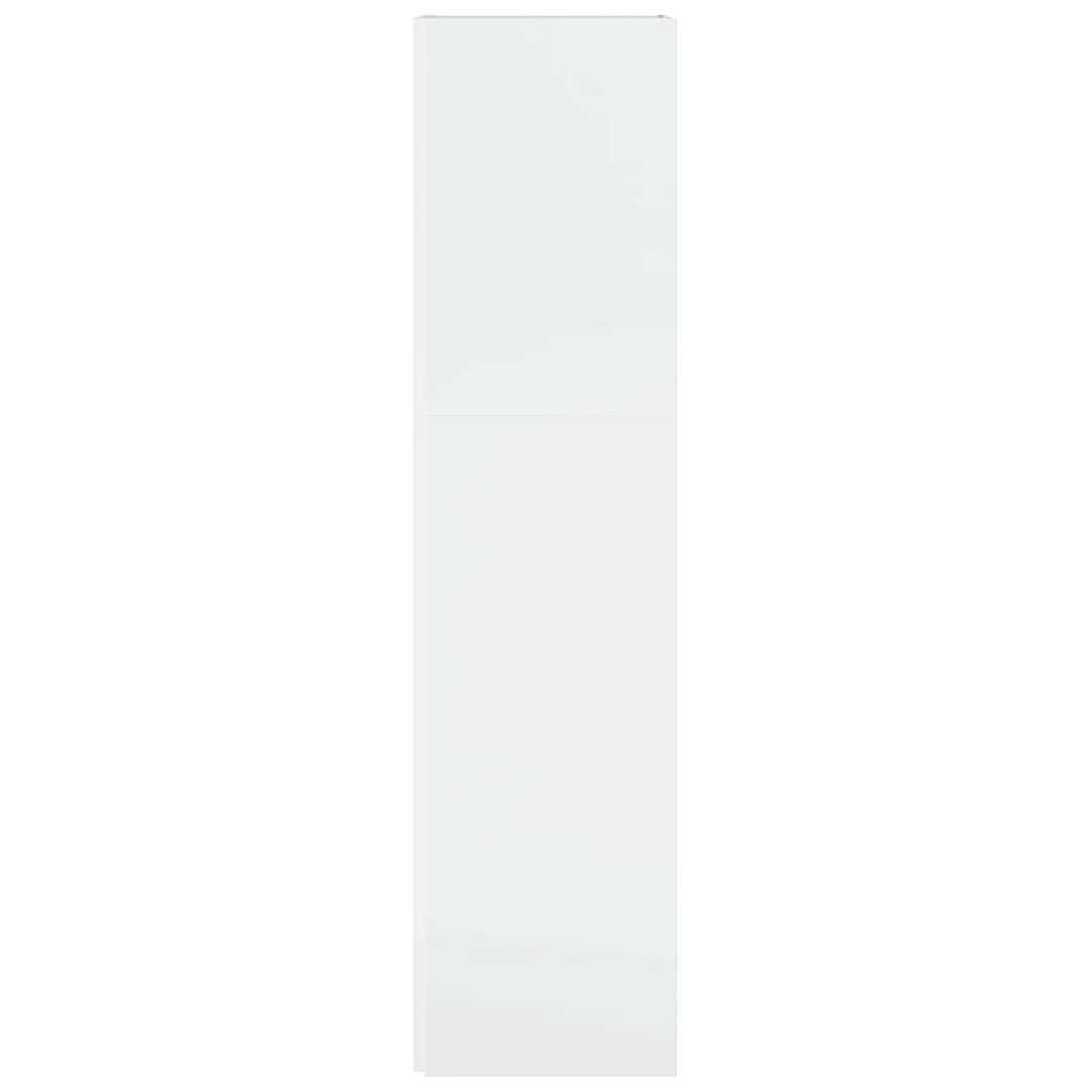vidaXL hjørnereol 33x33x132 cm spånplade hvid højglans