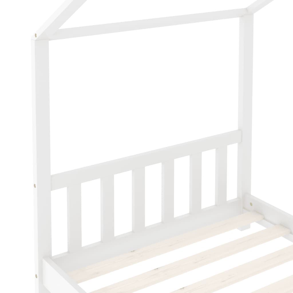 vidaXL sengestel til børneseng 80 x 160 cm massivt fyrretræ hvid
