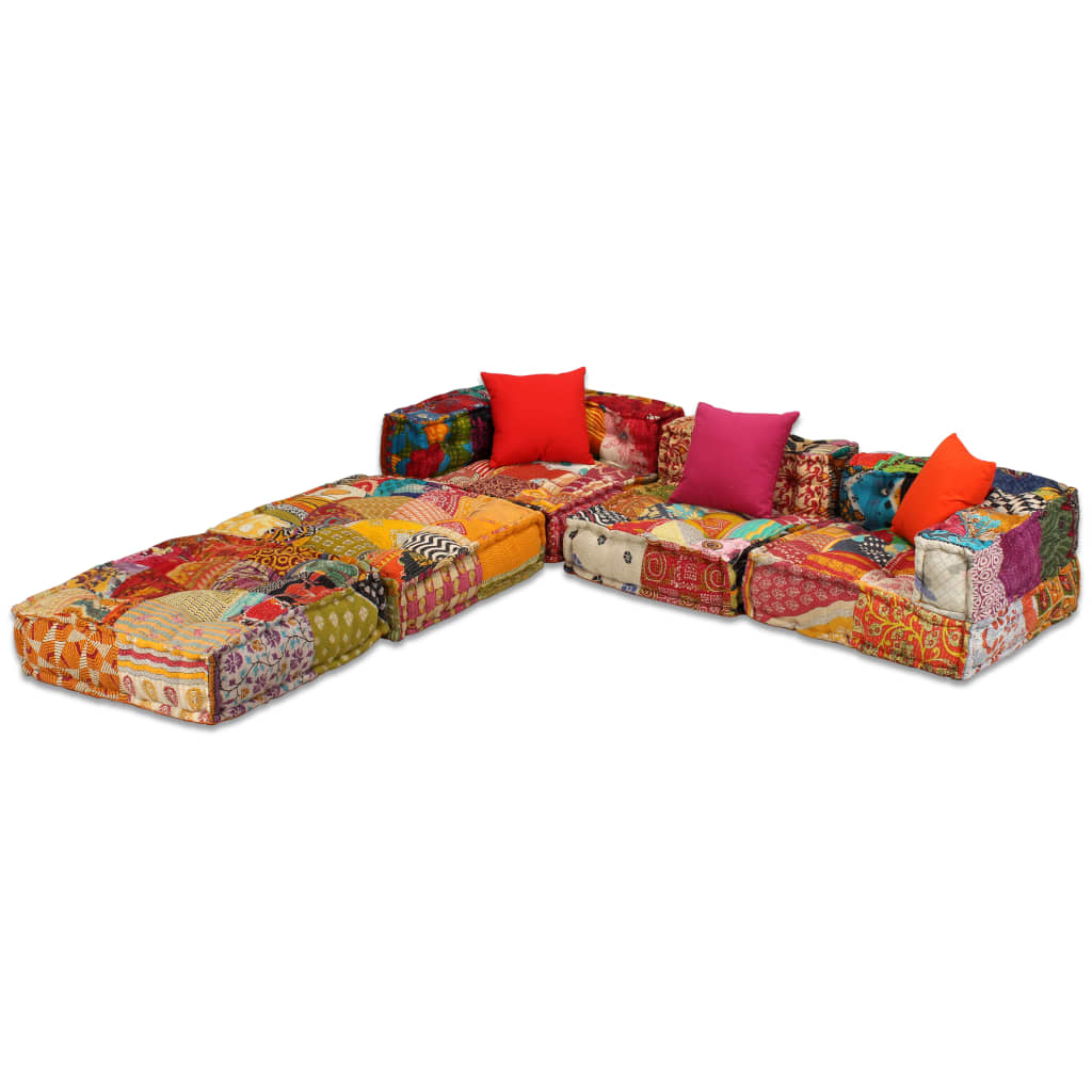 vidaXL modulært sofasæt i 12 dele stof patchwork