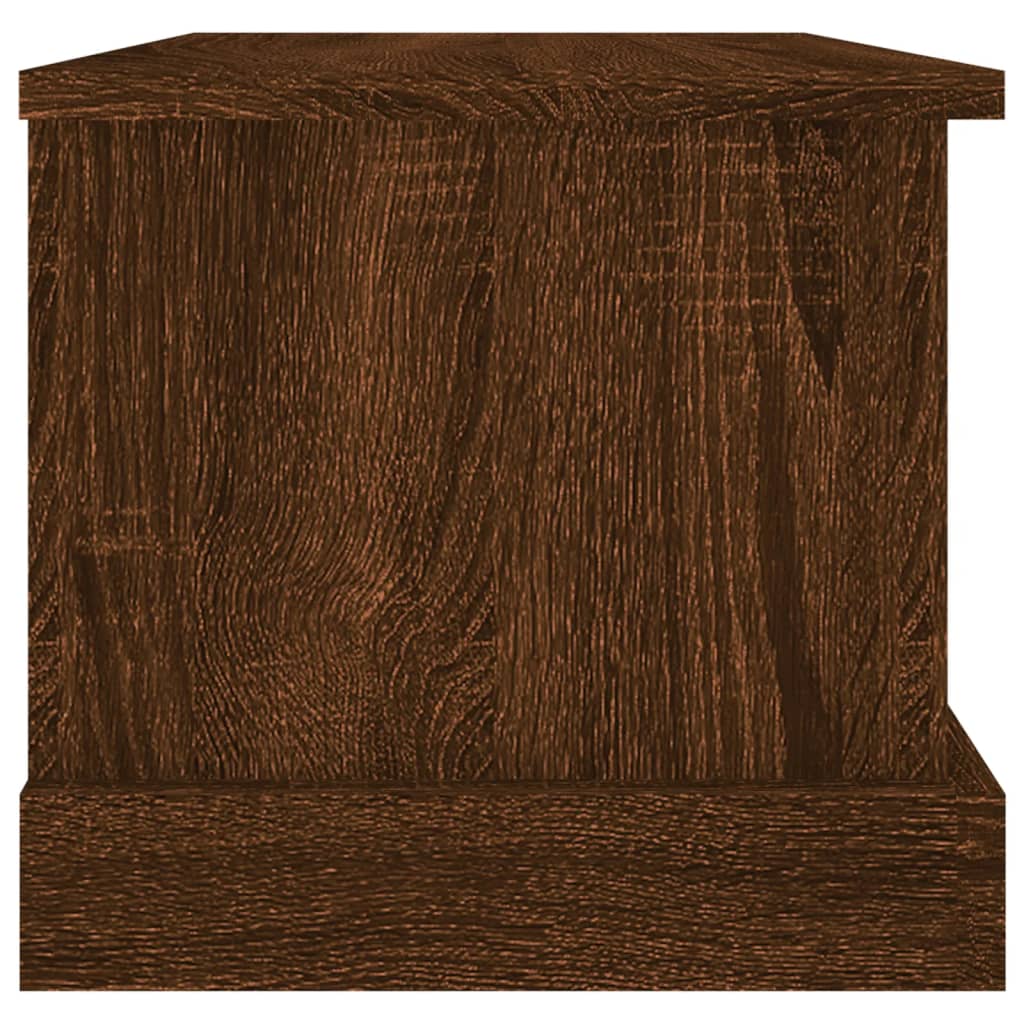 vidaXL opbevaringskasse 50x30x28 cm konstrueret træ brun egetræsfarve