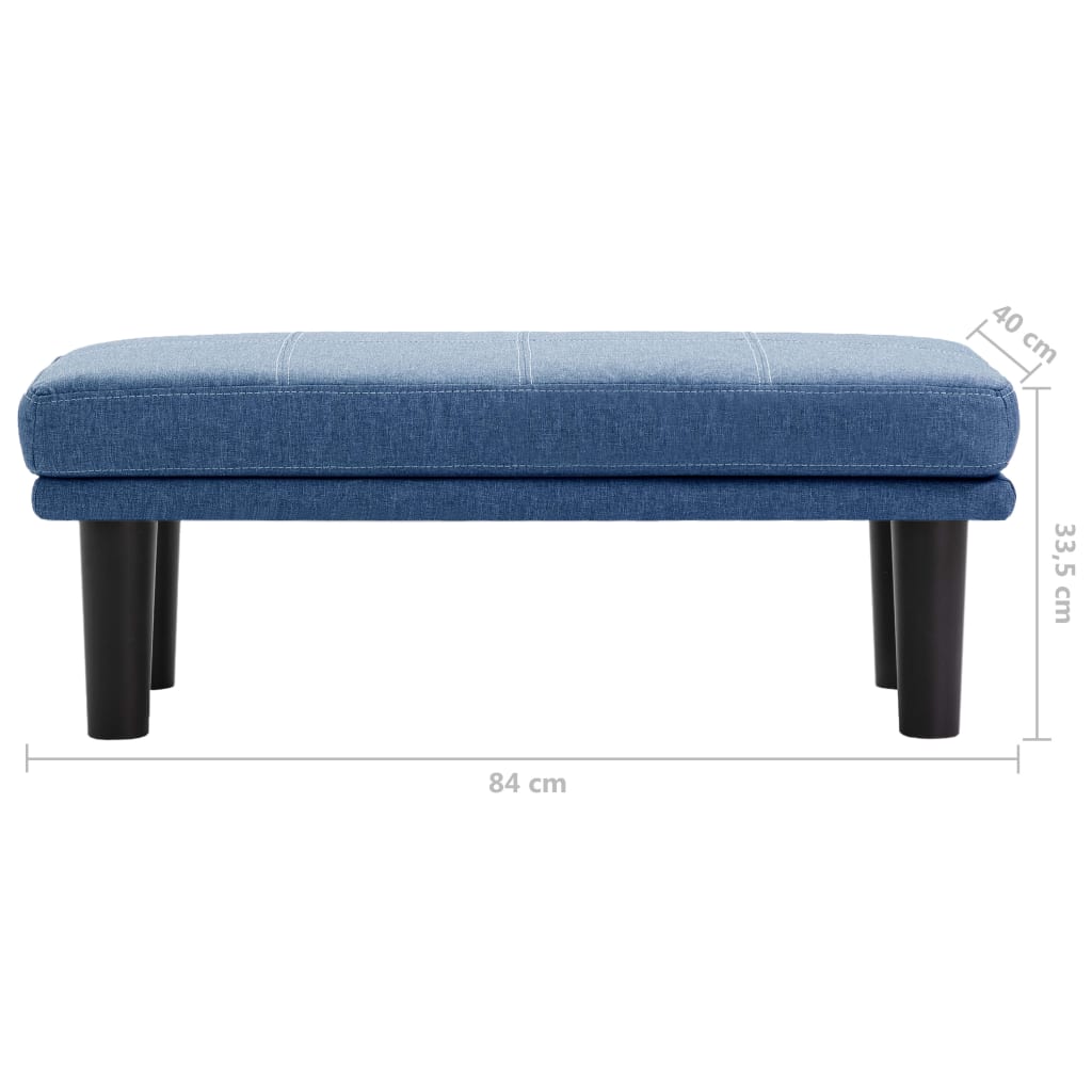 vidaXL 2-personers sofa stof blå