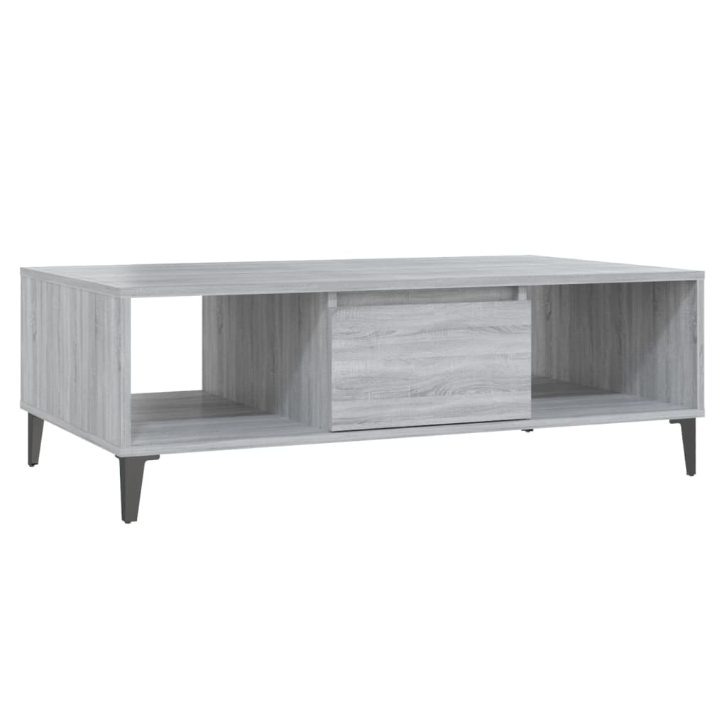 vidaXL sofabord 103,5x60x35 cm spånplade grå sonoma-eg