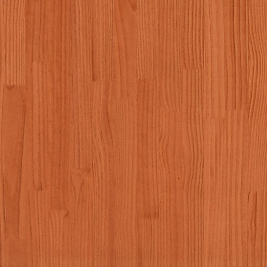 vidaXL hjørnemoduler u. armlæn 3 stk 70x70x67 cm massivt træ brun