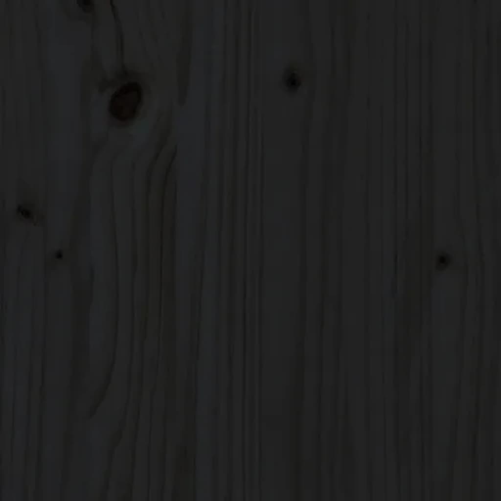 vidaXL daybed med udtræk 2x(90x200) cm massivt fyrretræ sort