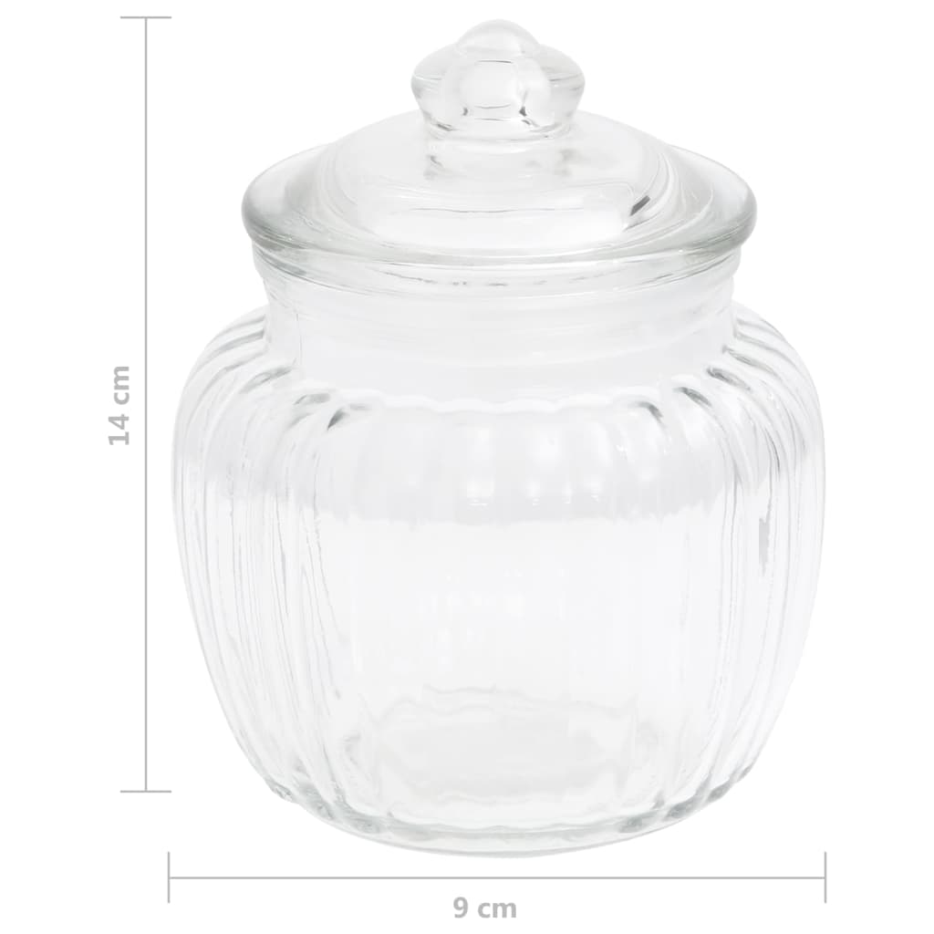 vidaXL opbevaringsglas 6 stk. 500 ml glas