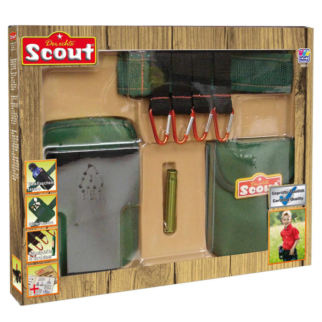 Scout redskabsbælte til børn neopren grøn