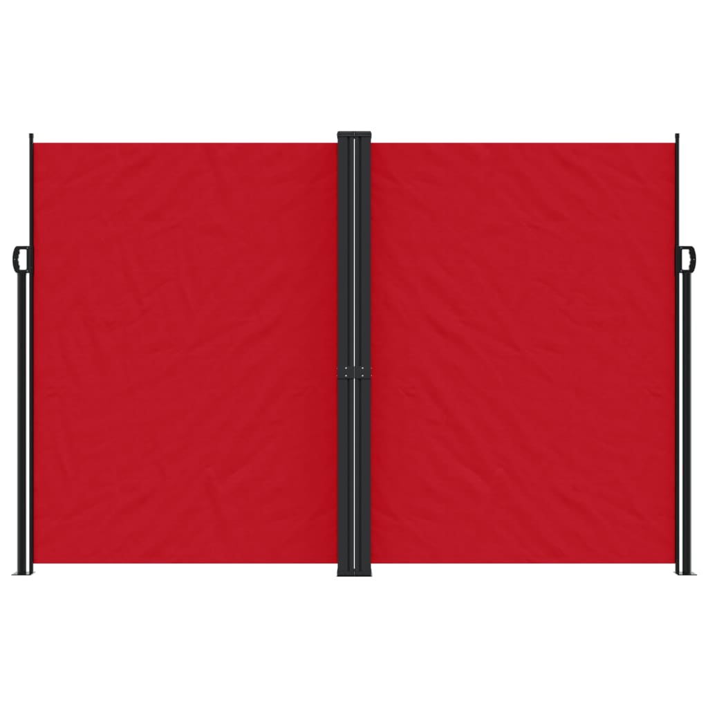 vidaXL sammenrullelig sidemarkise 220x1000 cm rød