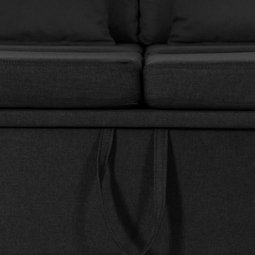 vidaXL 4-personers sovesofa med udtræk stof sort