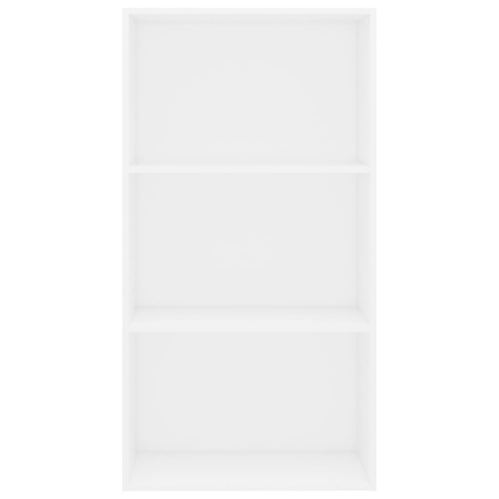 vidaXL bogreol med 3 hylder 60 x 30 x 114 cm spånplade hvid