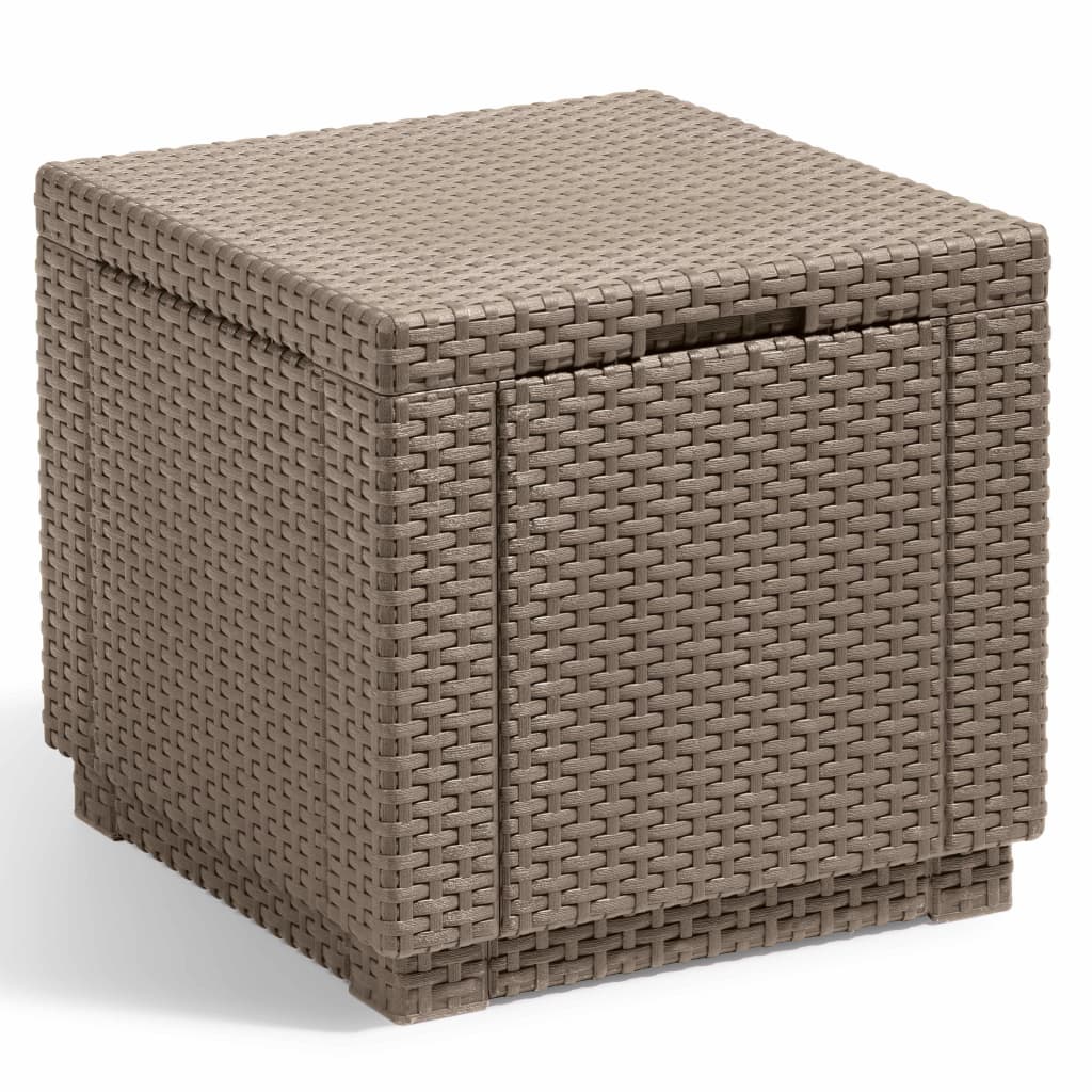 Keter opbevaringspuf Cube cappuccinofarvet 228749