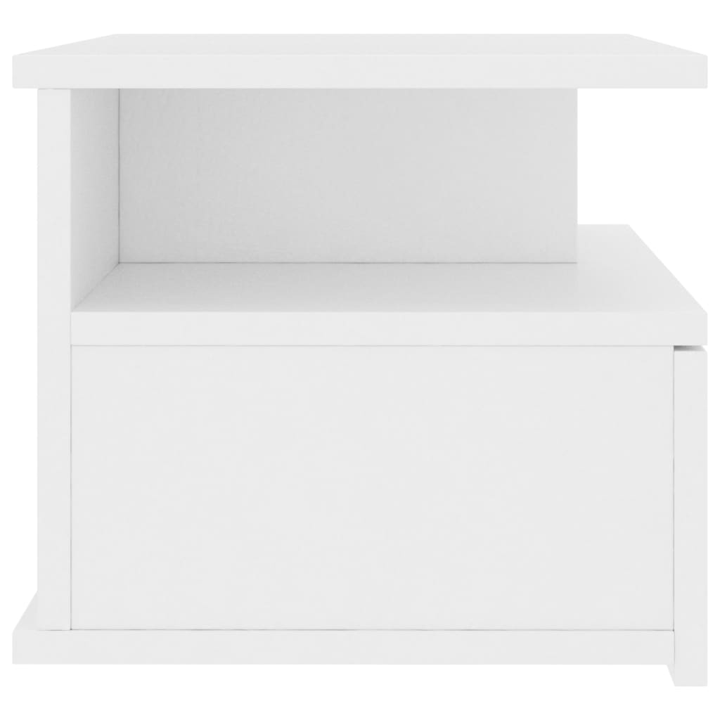 vidaXL svævende natborde 2 stk. 40 x 31 x 27 cm spånplade hvid
